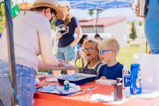 Young children participating in a course at The WaterShed.